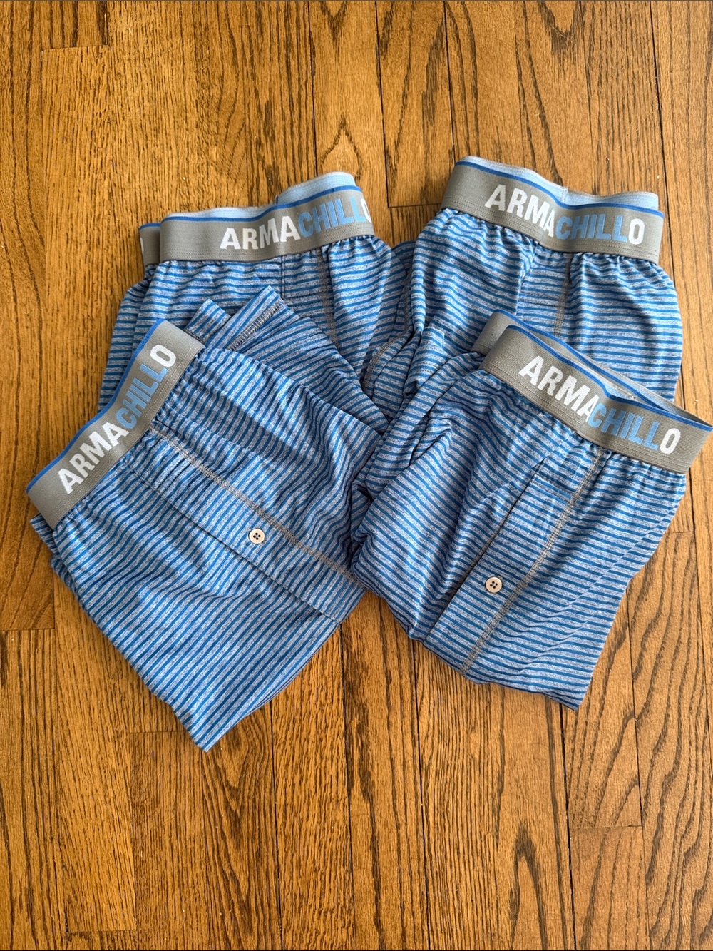 Duluth Trading Co ARMA CHILLO Blue Striped Boxer - Pack of 4 Size 4XL